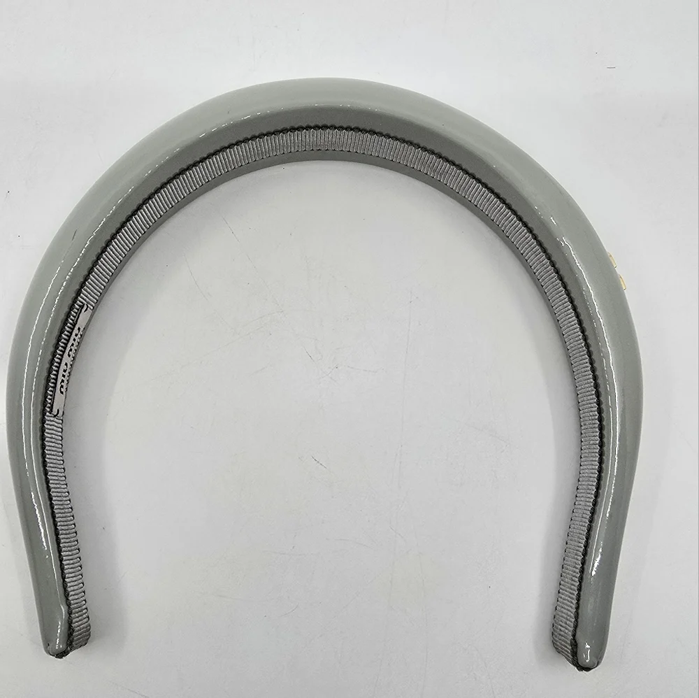 Miu Miu Gray Patent Logo Headband